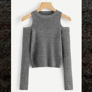 Open Shoulder Ribbed Jumper!